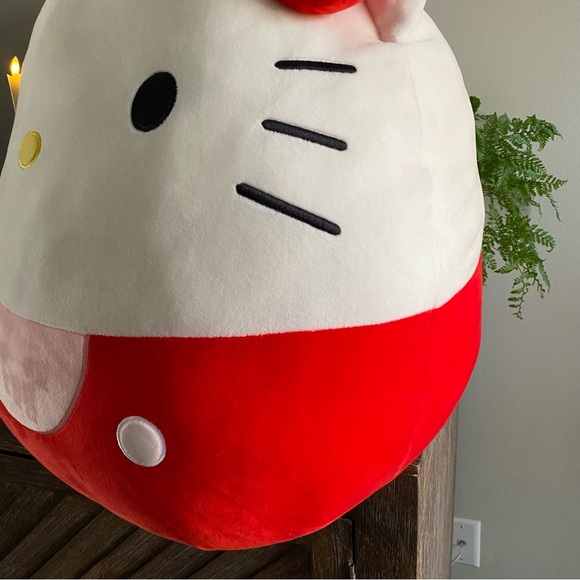 Sanrio x Squishmallows Jumbo Hello Kitty Classic Plush Toy 24” HUGE XL Red Bow - Picture 7 of 13
